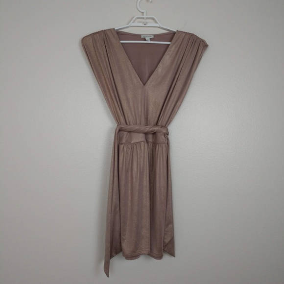 Boston Proper Dresses & Skirts - Boston Proper Sheath Dress Gold Flecks Tan M #II1